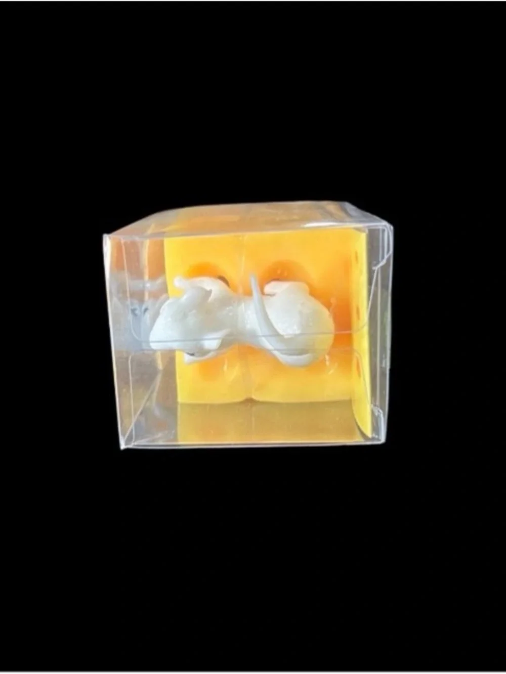 Stress Ball Ja-Ru Cheese Cube Mice Stretchy Squeeze Fidget Toy 3” Sensory Squish